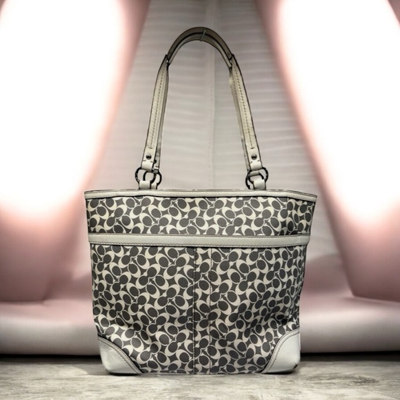 Coach Gray & Pink Tote Bag - Picture 3 of 5